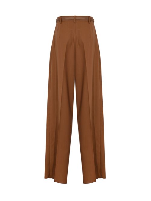 Pantalone fluido MSTBACIO in cady Cioccolato MAX MARA STUDIO | 2616131081600003